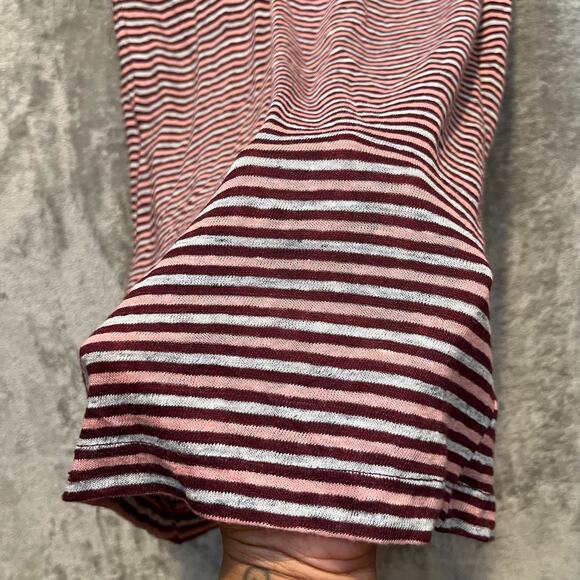Chinti and Parker Striped 100% Linen Dress Sz Small Pink Gray Maroon - Picture 6 of 7